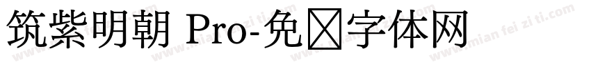 筑紫明朝 Pro字体转换